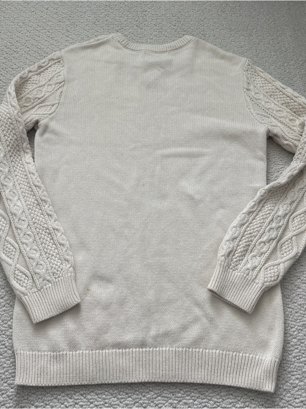 Old Navy Cream Cable Knit Pullover Sweater - Picture 2 of 6
